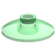 Lego destička 2x2 disk radar, průhledná zelená (474048, 3006348, 4113863, 4179430, 6076601)